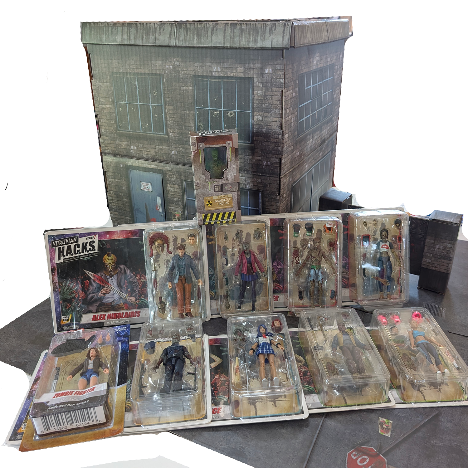 Vitruvian H.A.C.K.S. Zombie Land Complete Set Diorama and 10 Z-Series Action Figure Lot by Boss Fight Studio Llc