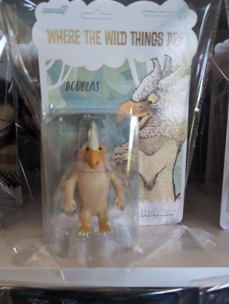 Where the Wild Things Are Douglas monster action figure in packaging with illustrated character card by Super7