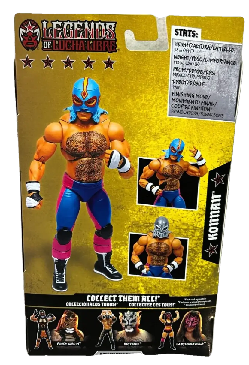 Konnan Legends of Lucha Libre Premium 6.5" Action Figure (1:12 Scale) – Classic Masked Era Edition new in box by Boss Fight Studio Llc