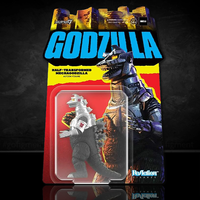 Super7 Godzilla Half-Transformed Mechagodzilla 3.75-inch ReAction action figure in vintage-style packaging