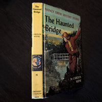 15 The Haunted Bridge Nancy Drew Mystery Book -1937 Blue Endpages