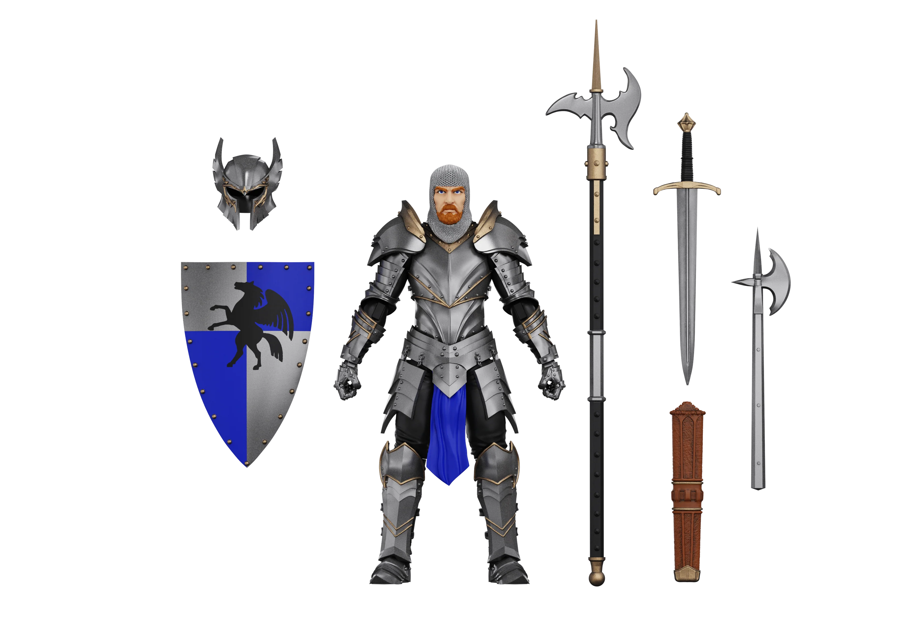 Knight of Accord Warrior of Order -Vitruvian H.A.C.K.S. 1:18 Scale Action Figure new in box by Boss Fight Studio Llc with armor and weapons accessories