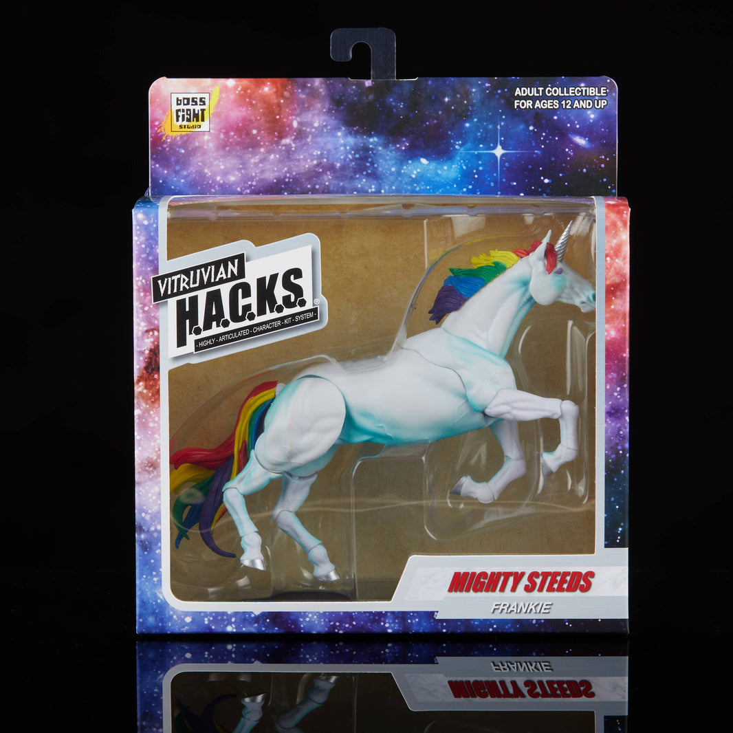 Mighty Steeds Frankie Basic Unicorn 1:18 Scale Vitruvian HACKS Compatible NIB by Boss Fight Studio Llc in packaging