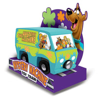 Scooby-Doo Mystery Machine Wood Toy Train MasterPieces Tracks New with colorful van and character art display stand