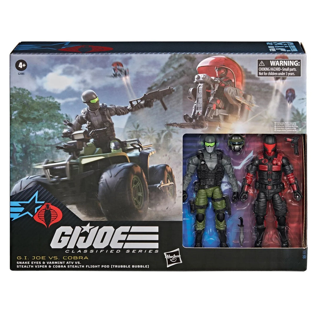 Snake Eyes 6" Hasbro G.I. Joe Classified Varmint ATV & Stealth Pod Set