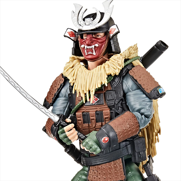 Kyle Budo G.I. Joe Classified Series 6-inch action figure by Hasbro in samurai armor holding sword close-up view