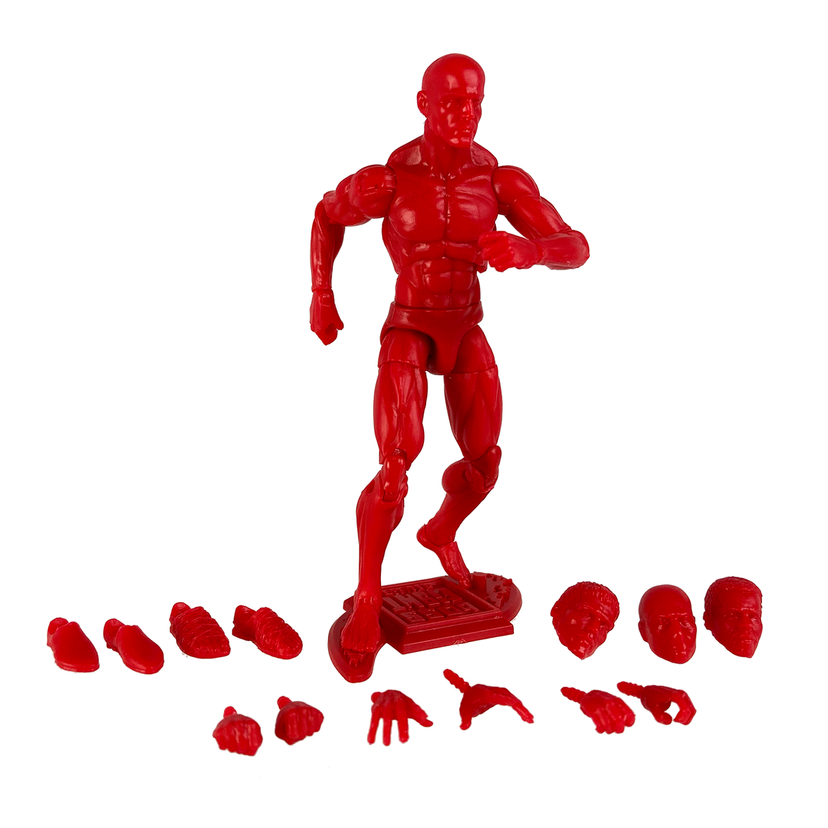 Vitruvian H.A.C.K.S. Superhero Red Blanks Male Action Figure – 1/18 Scale Collectible by Boss Fight Studio Llc new in box with accessories