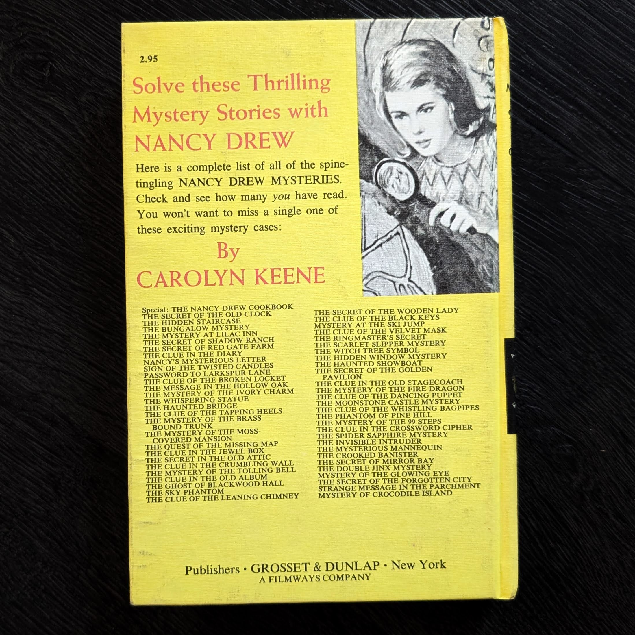 43 The Mystery of the 99 Steps Nancy Drew Mystery Books -1966 (white-endpages) vintage hardcover by Grosset & Dunlap, Inc.