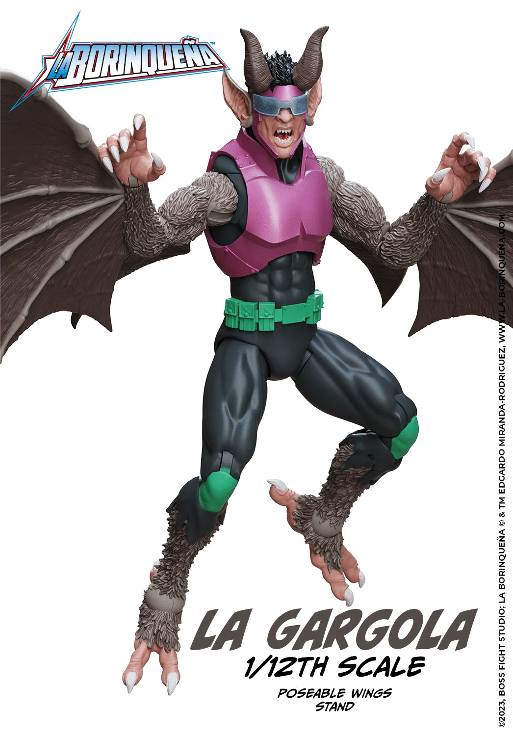 La Borinqueña Action Figure: La Gargola – 1:12 Scale Collectible Supervillain by Boss Fight Studio Llc new in box