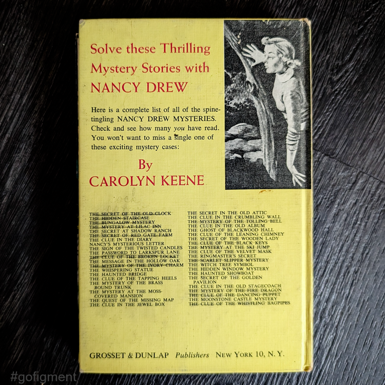 4 The Mystery at Lilac Inn Nancy Drew Book -1961 Blue Endpages