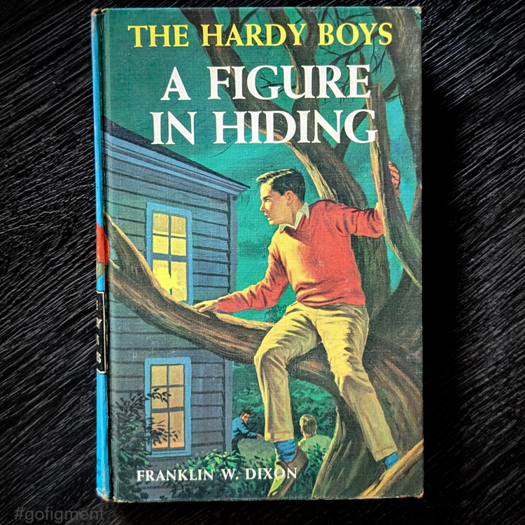 16 A Figure in Hiding (1937):  Vintage Hardy Boys Book Blue-Back image 0
