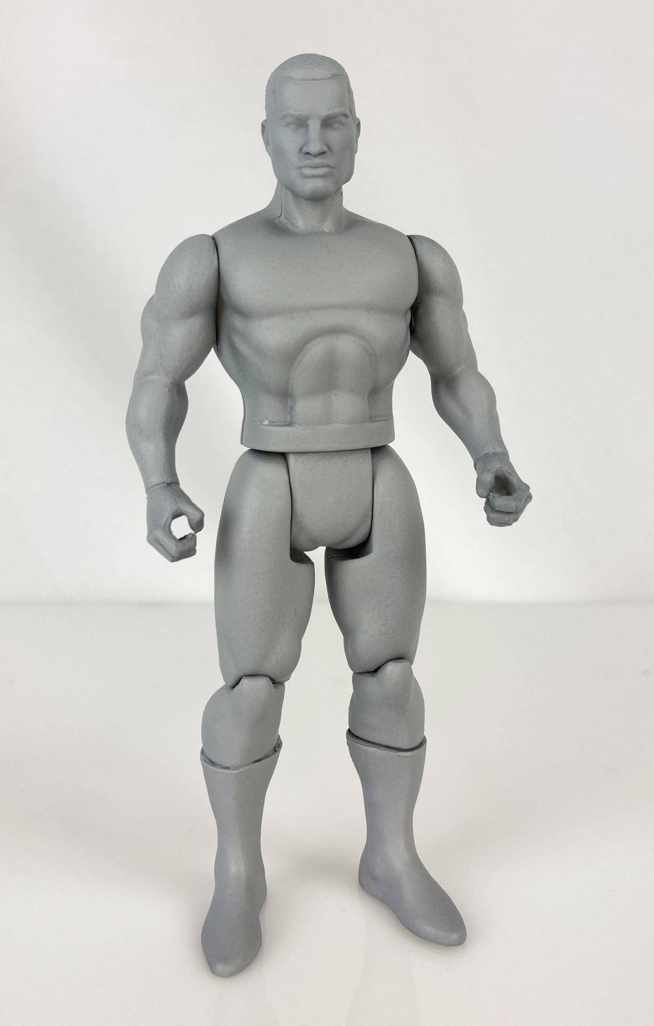 Boss Fight Studio Llc Power Stars 5-inch blank muscular male action figure with articulated joints on white background