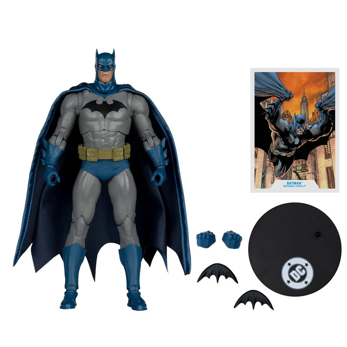 Batman Hush 2 - DC Multiverse Wave 28 7-Inch Scale Action Figure by McFarlane new in box with accessories and display stand