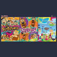 Hanna-Barbera 3 pack of 500-piece puzzles by Master Pieces featuring Flintstones Scooby-Doo and The Jetsons designs