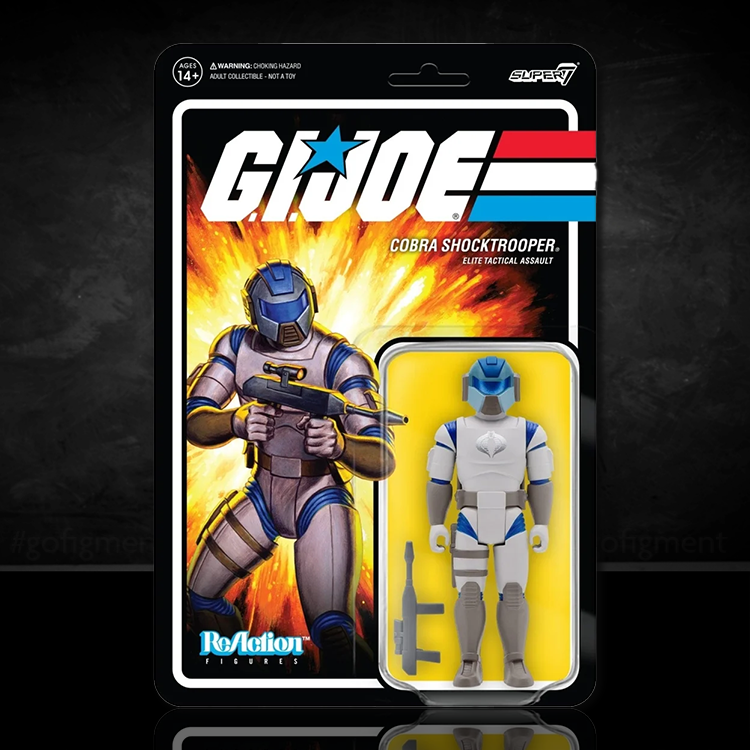 GI Joe Cobra Shocktrooper Blue Action Figure 3.75" Super7 ReAction image 0