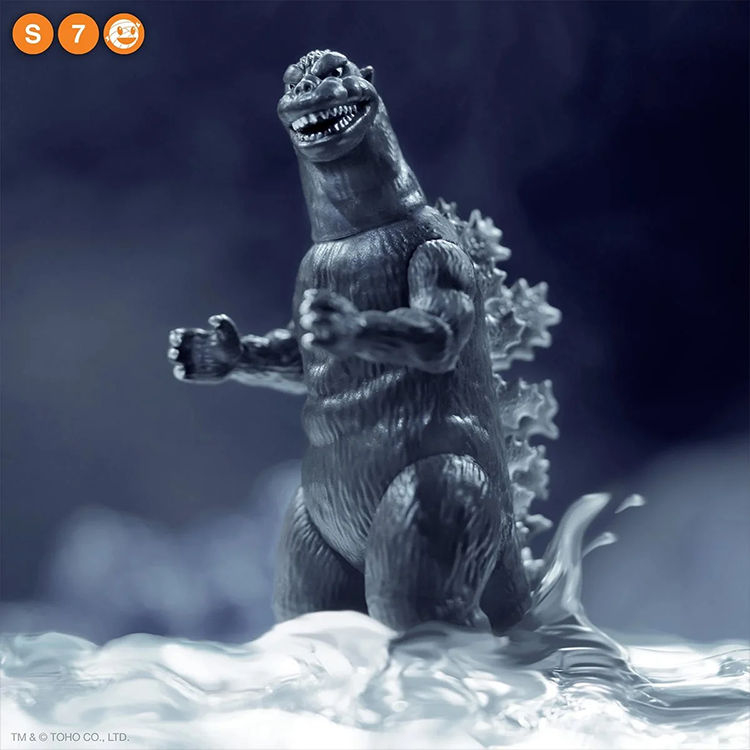 Godzilla 54 Silver with Oxygen Bomb 3.75" Super7 Reaction Action Figure NYCC Ex. image 3