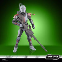 Kenner Star Wars Vintage Collection Crosshair action figure posed with sniper rifle against green background
