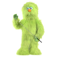 Silly Puppets Zonk Green Monster Puppet - 30" Furry Puppet with Movable Mouth, Arm Rod by Silly Puppets new condition