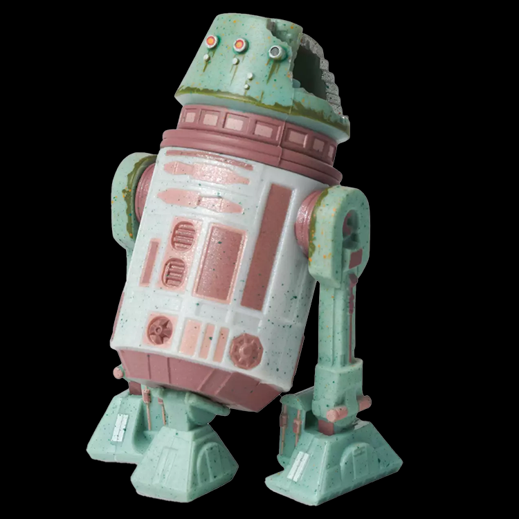 R5-Z0MB Star Wars Droid Factory 1/18 Scale Action Figure by Disney, new in box collectible toy with aged weathered look