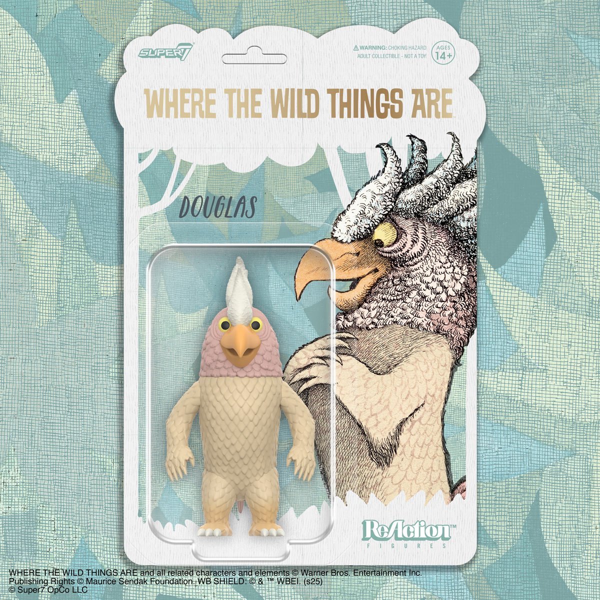 Where the Wild Things Are Douglas monster figure in 3.75-inch scale by Super7 in blister packaging