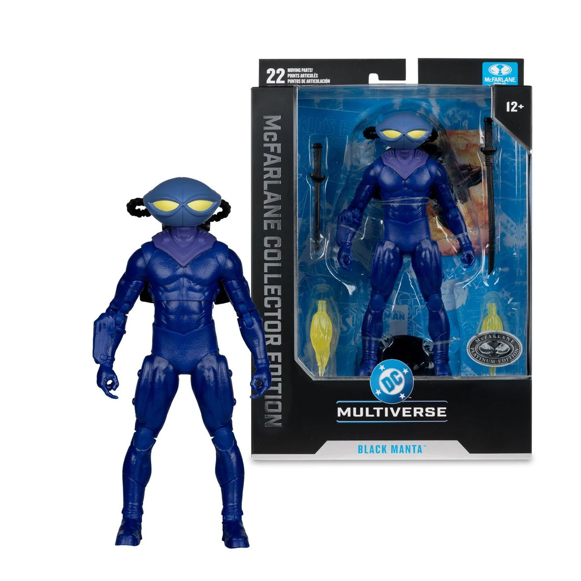 Black Manta Blue Chase Variant 7" McFarlane Action Figure DC Multiverse W16" by McFarlane Toys