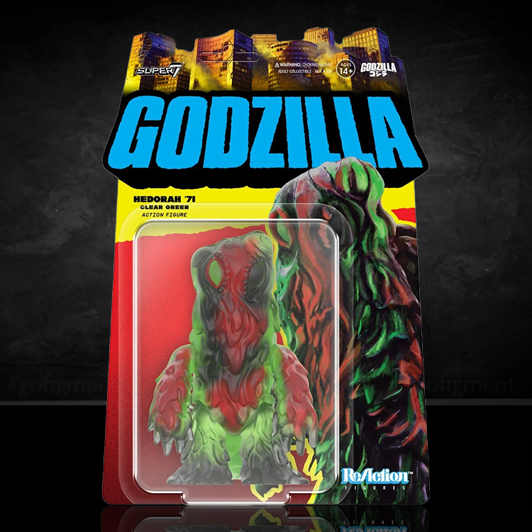 Godzilla Hedorah (Clear Green) Super7  3.75" Toho ReAction Figures image 0