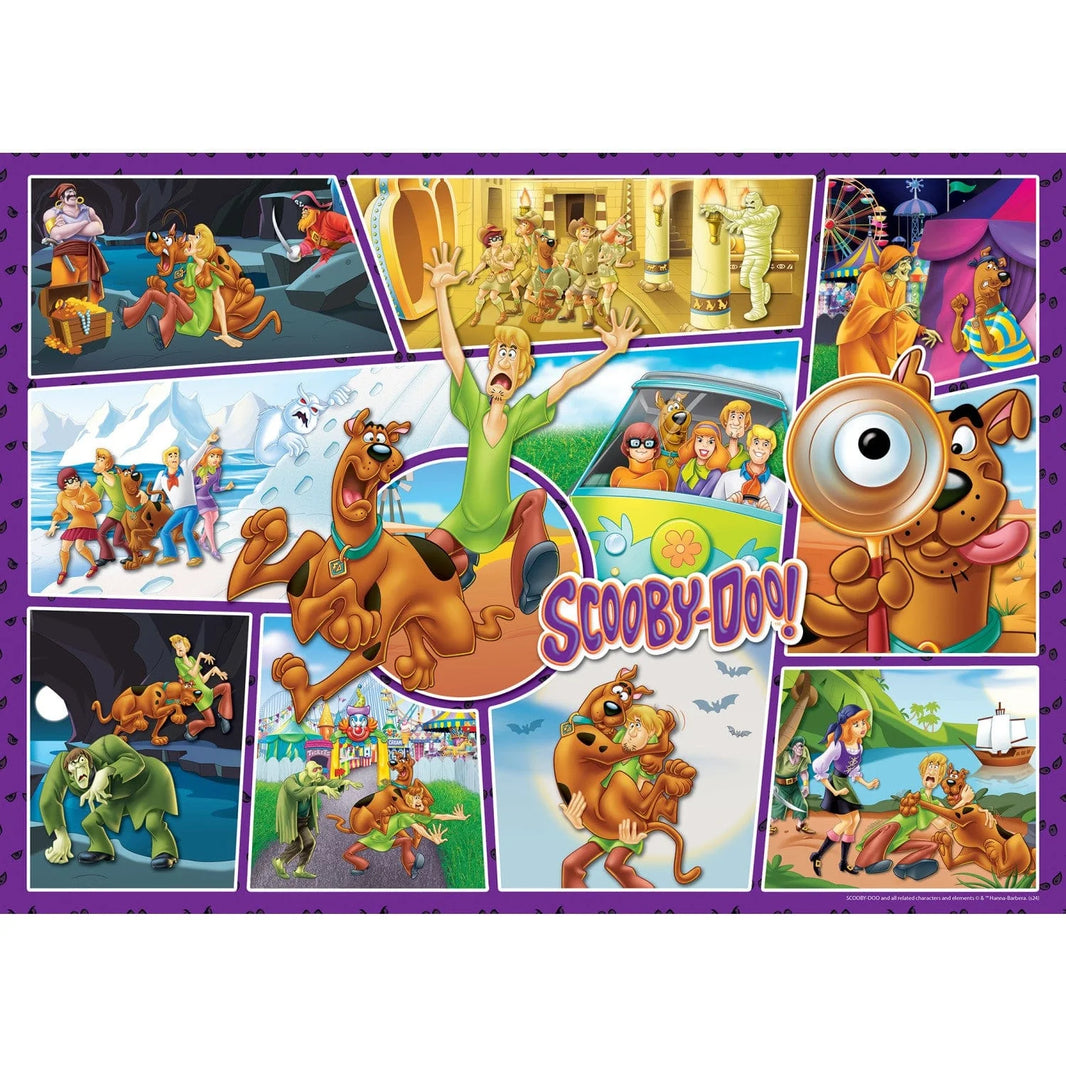 Scooby-Doo! Collage 500 Piece Jigsaw Puzzle by Master Pieces featuring classic cartoon scenes with Shaggy and Scooby-Doo