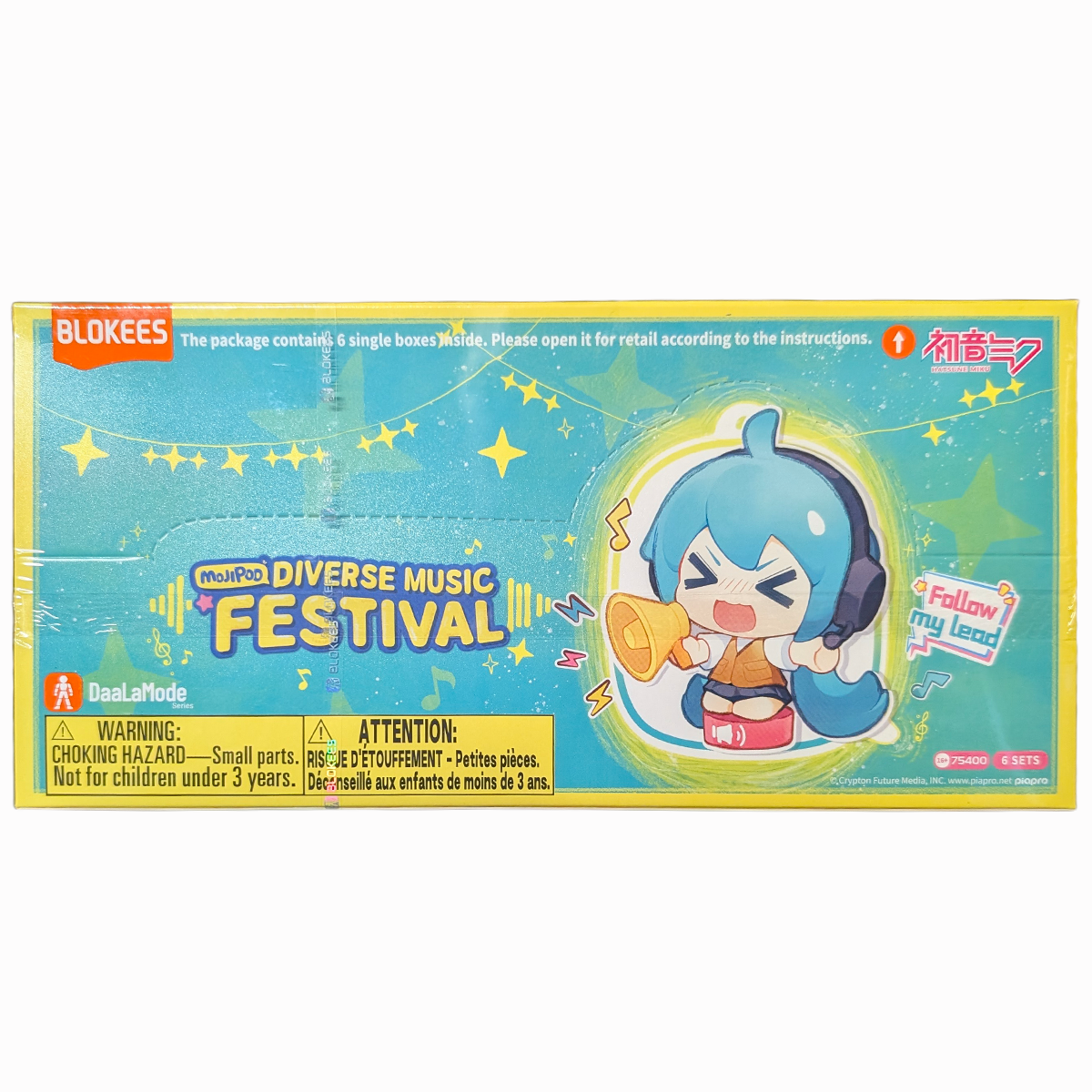 Hatsune Miku Blokees Mojipod Model Kit Diverse Music Festival Case of 6 boxed set