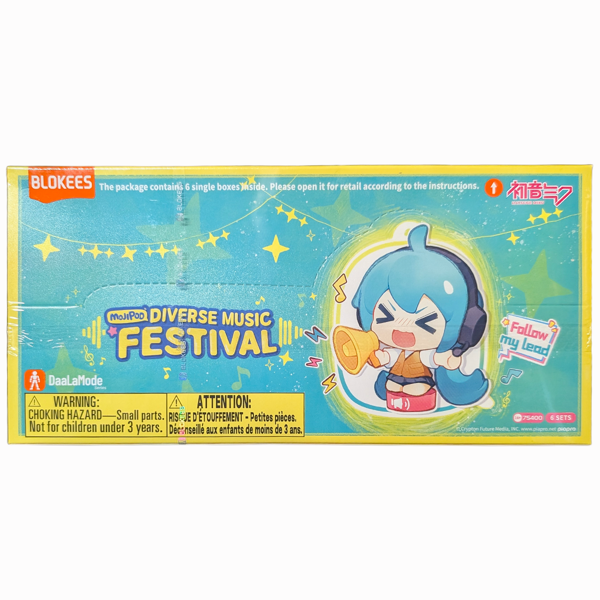 Hatsune Miku Blokees Mojipod Model Kit Diverse Music Festival Case of 6 boxed set