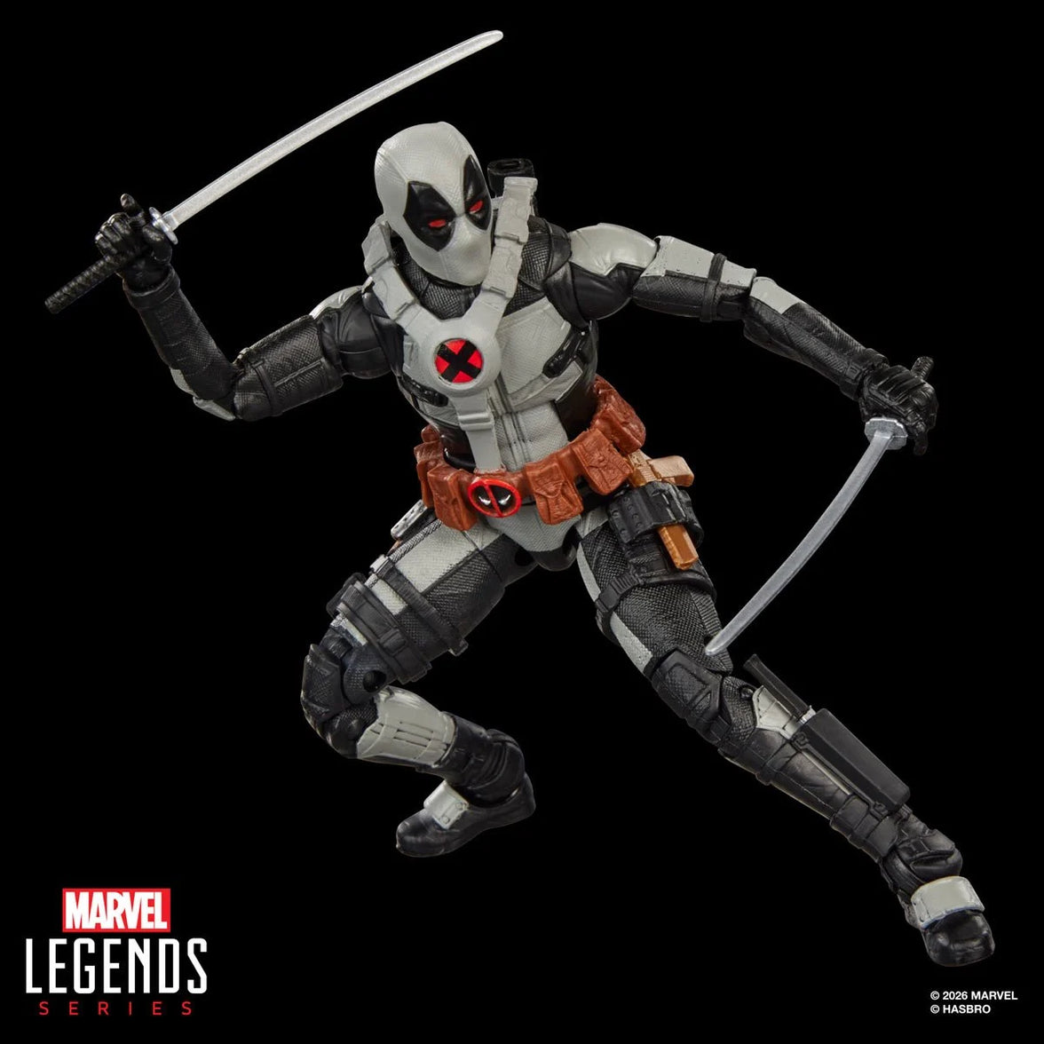 Deadpool (Concept Art) Deadpool & Wolverine Marvel Legends Series Action Figure by Hasbro 6-Inch with dual swords
