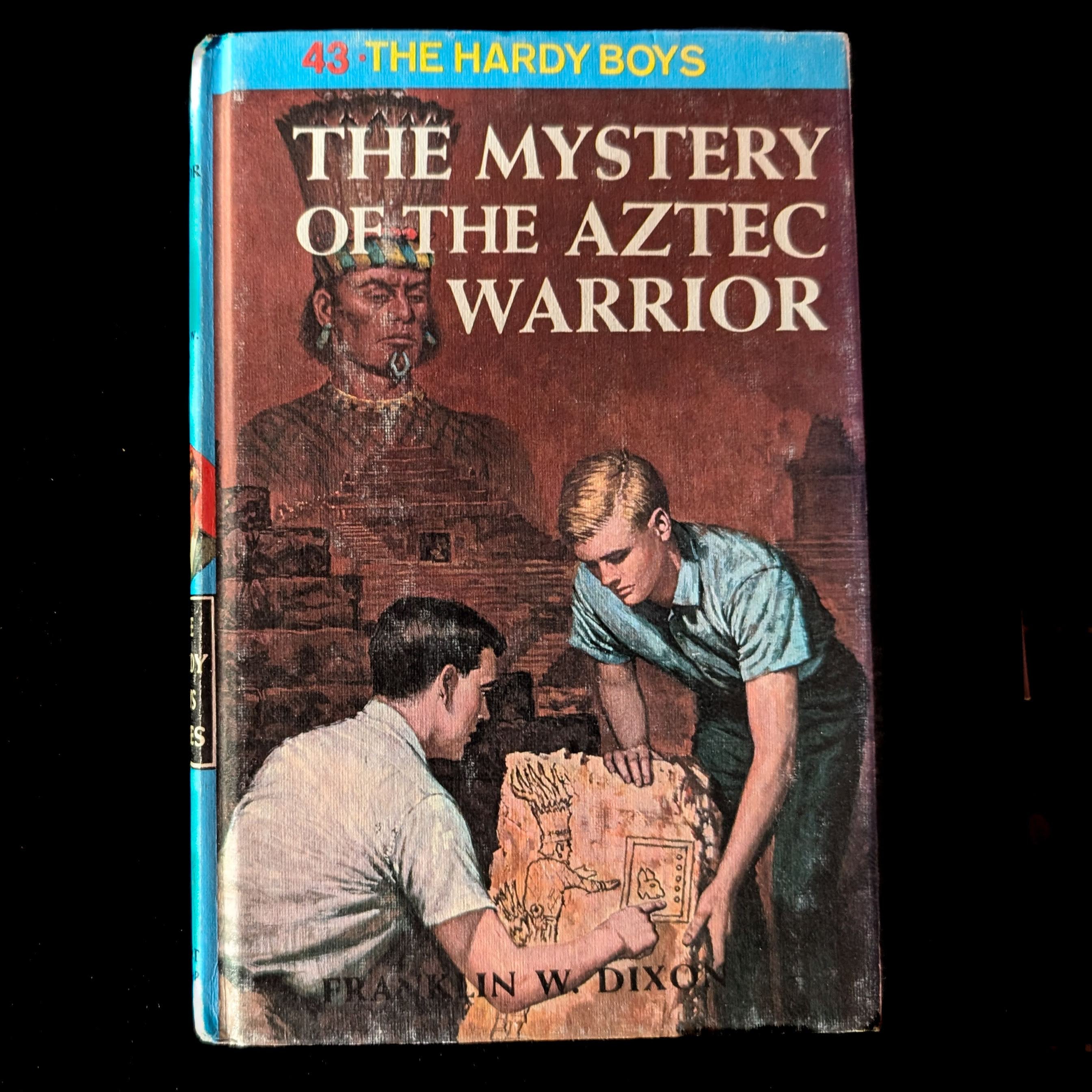 43 The Mystery of the Aztec Warrior (Blue Bar):  Hardy Boys Book Blue-Back image 0