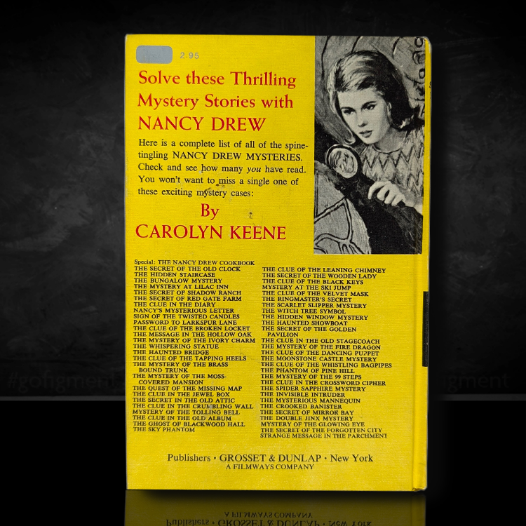 45 The Spider Sapphire Mystery Nancy Drew Mystery Books -1968 (white-endpages) vintage hardcover by Grosset & Dunlap, Inc.