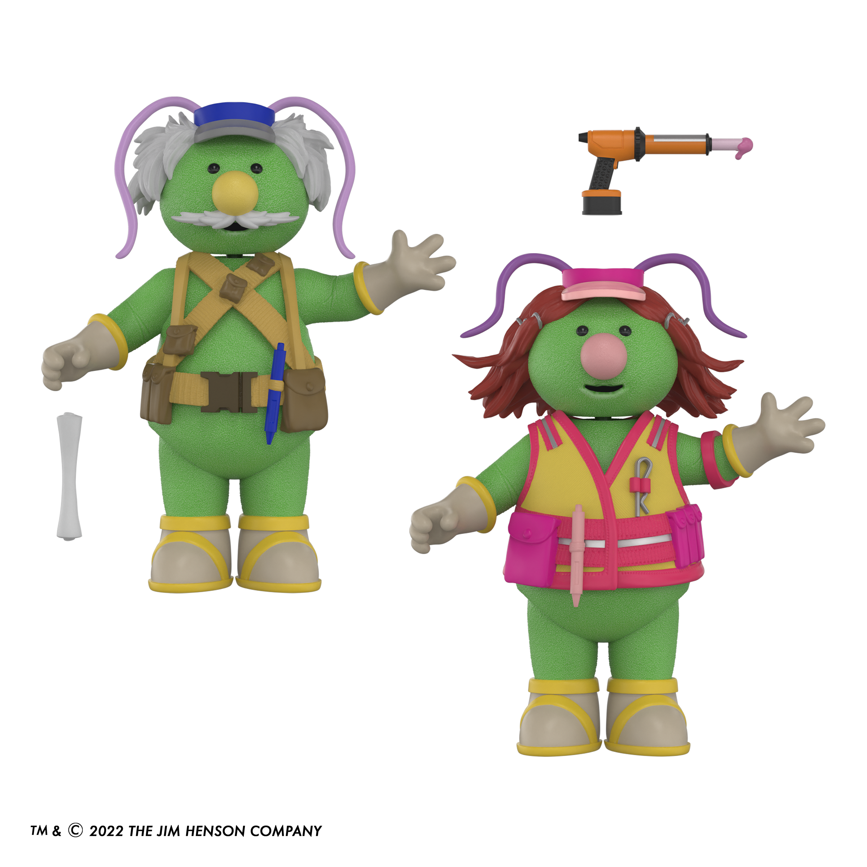 Boss Fight Studio Llc Fraggle Rock Doozer 2-pack figures with green skin, colorful outfits, and unique accessory pieces on white background