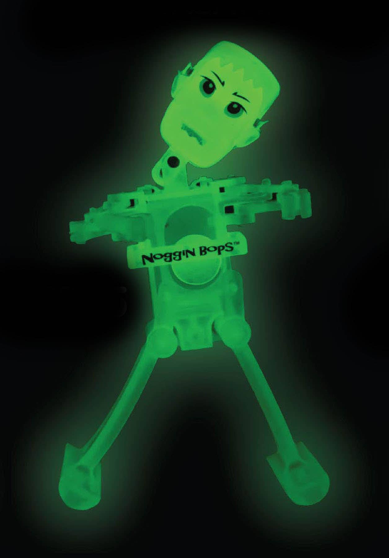 California Creations - Z WindUps Glow in The Dark Monster, Frankenhead collectible toy glowing green in darkness