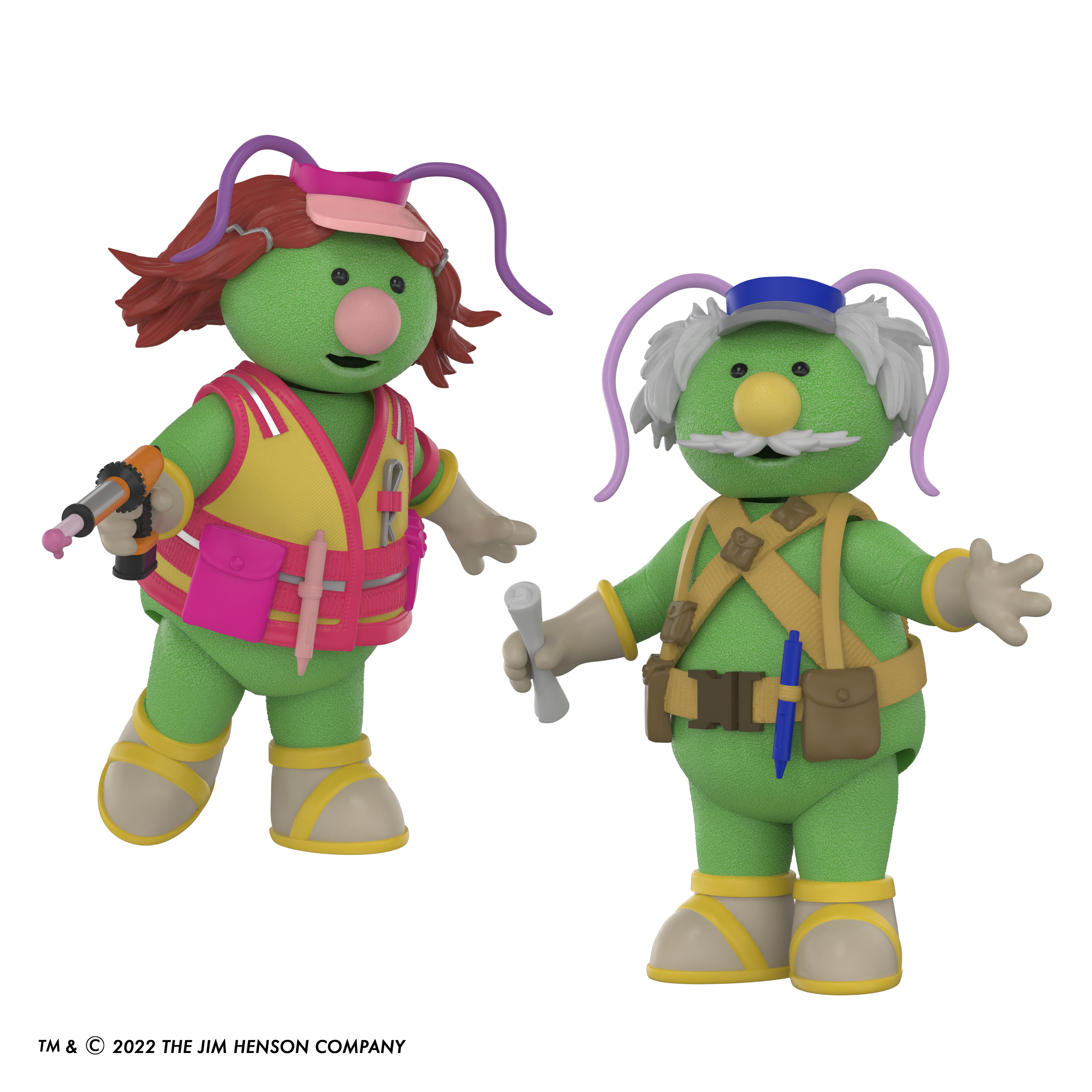 Boss Fight Studio Llc Fraggle Rock Doozer 2-pack with textured green skin, colorful outfits, and detailed accessories on white background