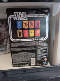 The Child Star Wars Vintage Collection Action Figure new in box packaging back card by Hasbro with character lineup and logo