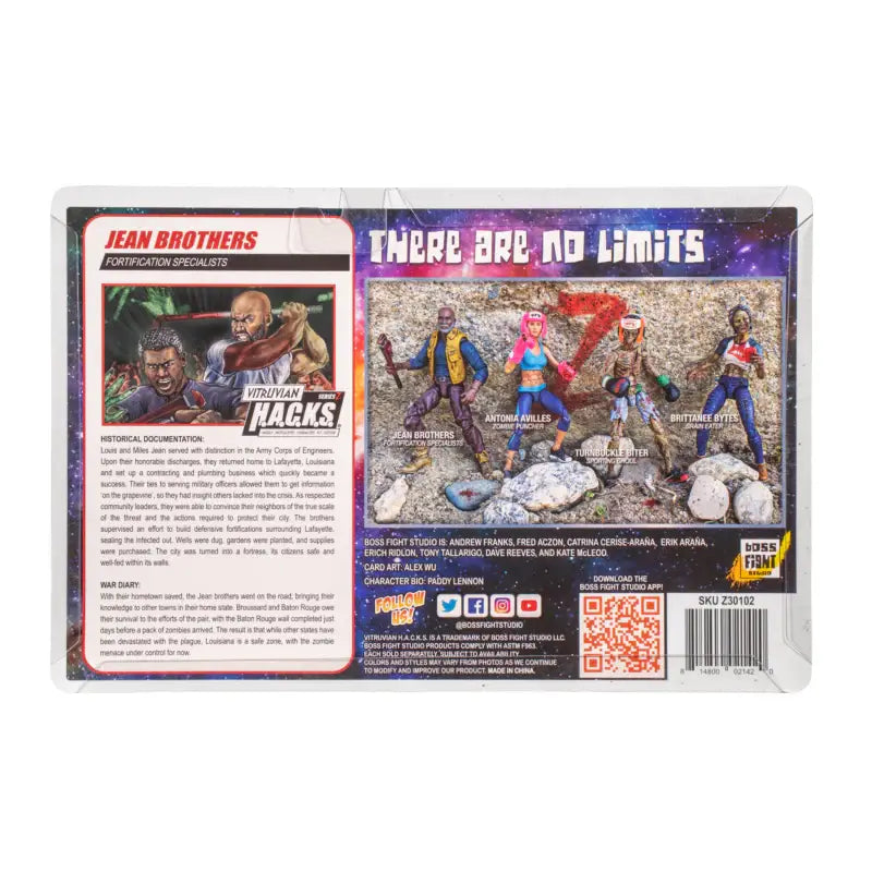 Vitruvian H.A.C.K.S. Action Figure: Series Z - Jean Brothers – Fortification Specialists & Survivor Heroes 1:18 Scale new in box by Boss Fight Studio Llc
