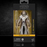 Hasbro Star Wars The Black Series Jedi Temple Guard 6-inch action figure with double lightsaber in branded box