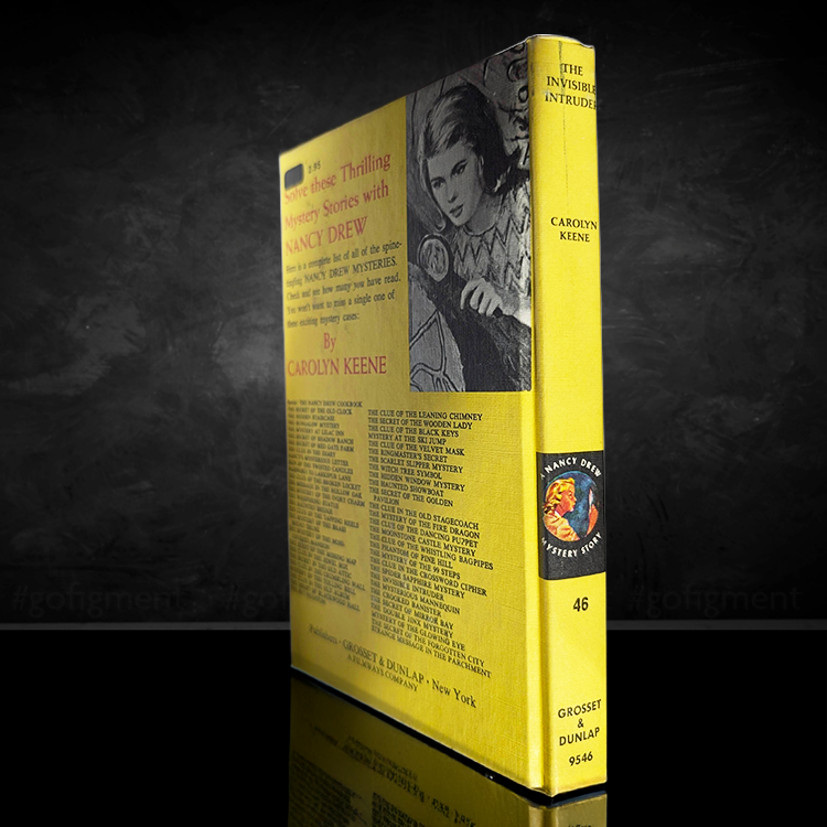46 The Invisible Intruder Nancy Drew Mystery Books -1969 (white-endpages) vintage hardcover by Grosset & Dunlap, Inc.