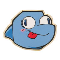 Flappers Pin – Gameoverse Glitch Productions Enamel Collectible featuring blue character face with tongue out by Glitch new loose condition
