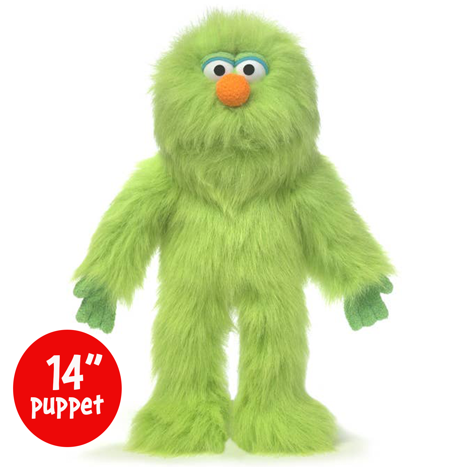 Silly Puppets Zonk Green Monster Puppet - 14" furry puppet with movable mouth and hands by Silly Puppets new condition
