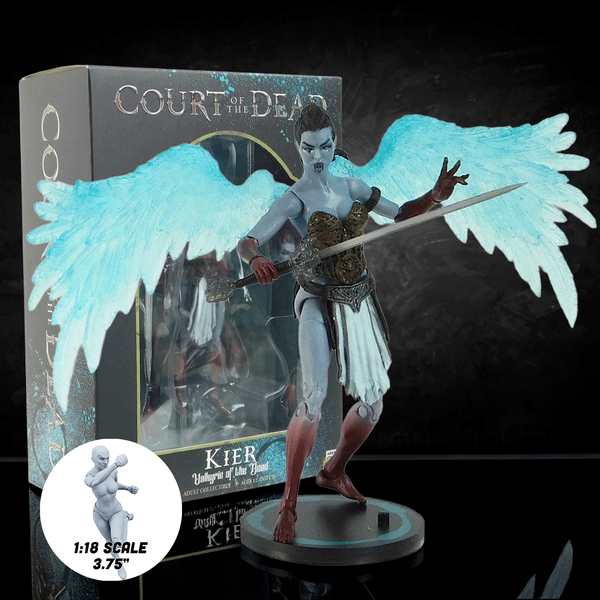 Valkyrie of the Dead - Kier Court of the Dead Action Figure - 1:18 Scale with glowing blue wings by Boss Fight Studio Llc new in box