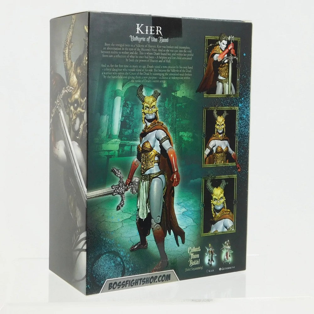 Valkyrie of the Dead - Kier Court of the Dead Action Figure - 1:18 Scale by Boss Fight Studio Llc new in box packaging back view