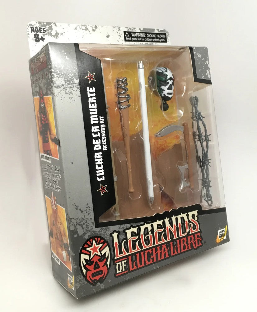 Lucha De La Muerte Premium Action Figure Accessory Set Legends of Lucha Libre Premium 1:12 Scale 6 by Boss Fight Studio Llc with weapons and mask