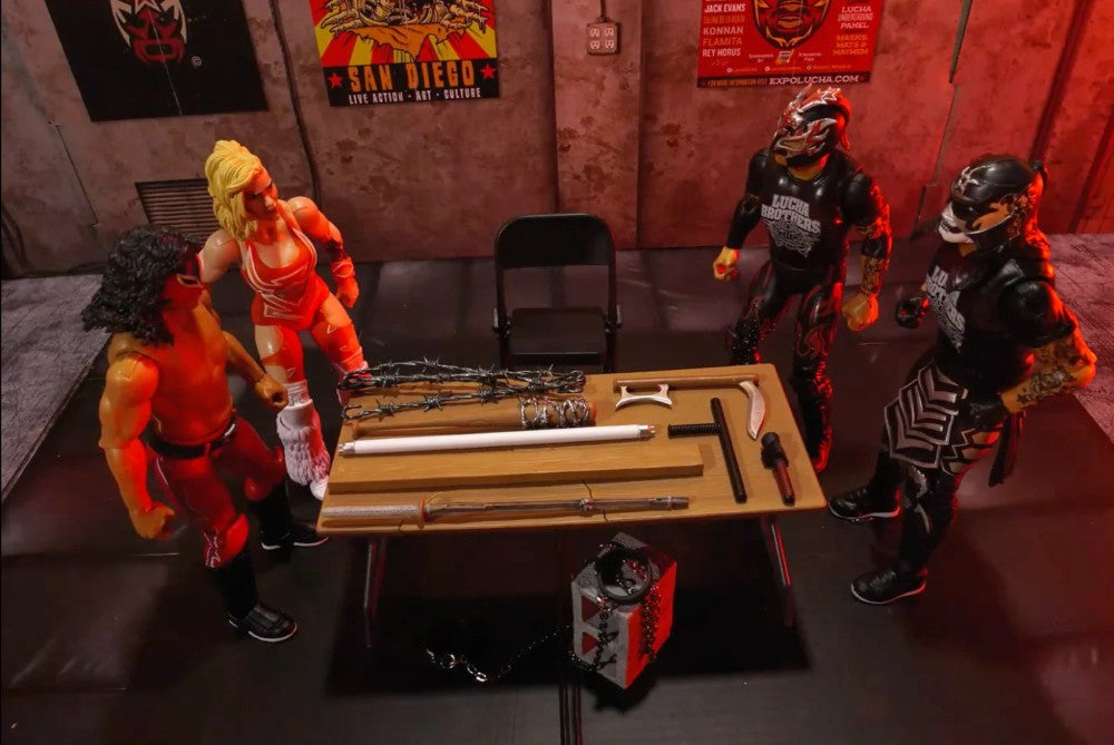 Lucha De La Muerte Premium Action Figure Accessory Set Legends of Lucha Libre Premium 1:12 Scale 6" by Boss Fight Studio Llc with weapons and props