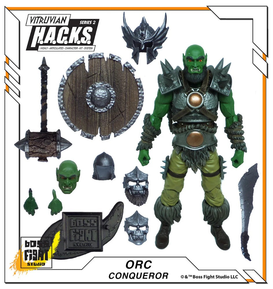 Orc Conqueror Male Savage Warrior Vitruvian H.A.C.K.S. Action Figure 1:18 scale action figure from Boss Fight Studio Llc