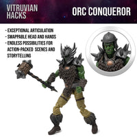 Orc Conqueror Male Savage Warrior Vitruvian H.A.C.K.S. Action Figure 1:18 scale action figure from Boss Fight Studio Llc