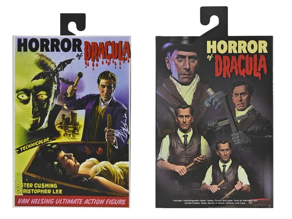Van Helsing Horror of Dracula Hammer Films Ultimate Action Figure NECA 7” with detailed box art by Neca new in box collectible