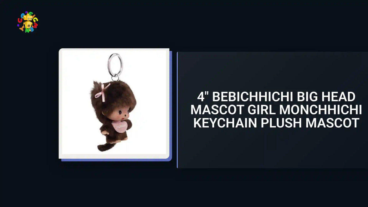 4" Bebichhichi Big Head Mascot Girl Monchhichi Keychain Plush Mascot by@Outfy