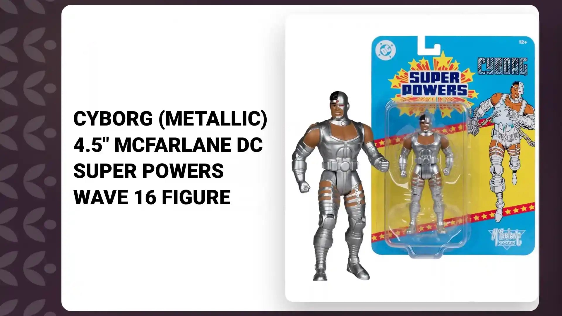 Cyborg (Metallic) 4.5" McFarlane DC Super Powers Wave 16 Figure by@Outfy